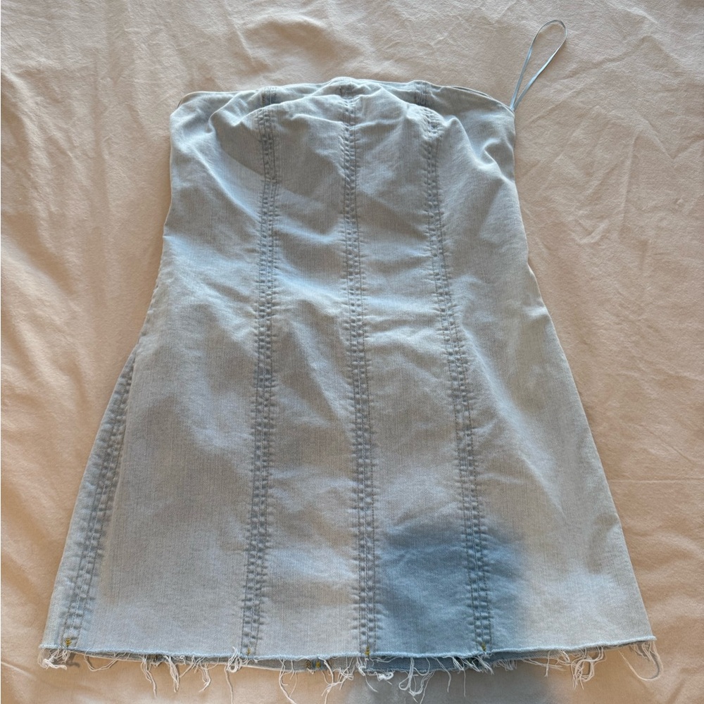 Denim mini dress
